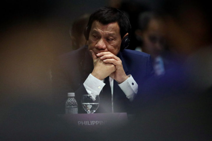 PhilippinesÕ President Duterte attends the ASEAN Plus Three Summit in Singapore