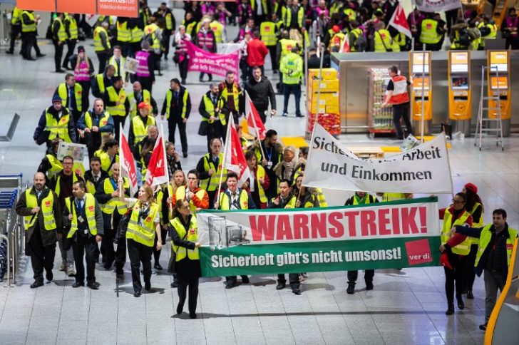 GERMANY-AVIATION-LABOUR-WAGE-STRIKE