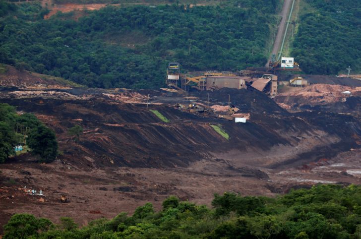 A view of a tailings dam owned by Brazilian miner Vale SA that burst, in Brumadinho