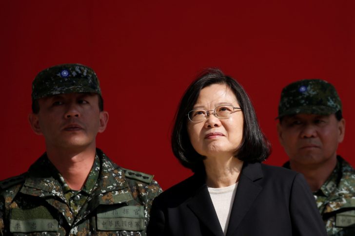Taiwan's President Tsai Ing-wen visits the 6th Army Command, ahead of Lunar New Year, in Taoyuan