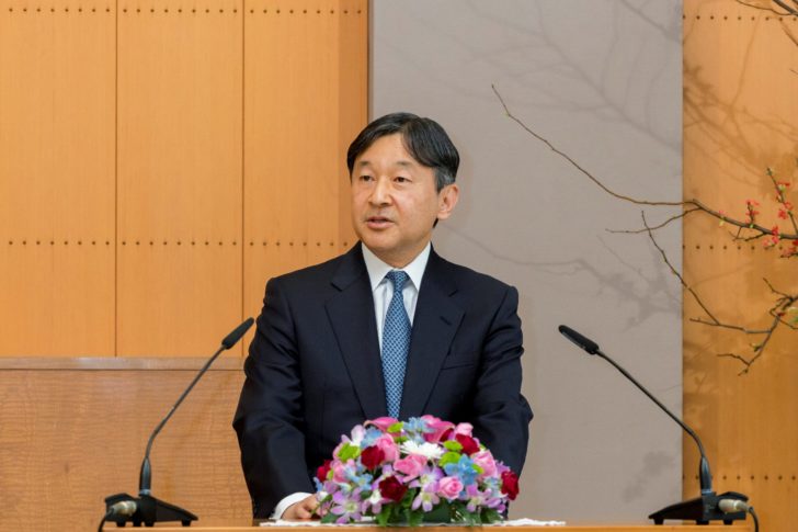 Japan's Crown Prince Naruhito speaks to journalists during his press conference at his residence Togu Palace in Tokyo