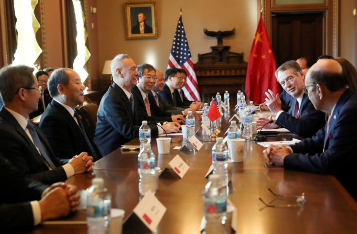 U.S.-China officials participate in opening of US-China Trade Talks at the White House in Washington