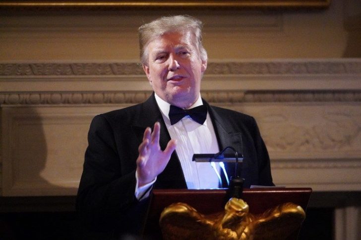 US President Donald Trump and First Lady Melania Trump attend the Governors Ball