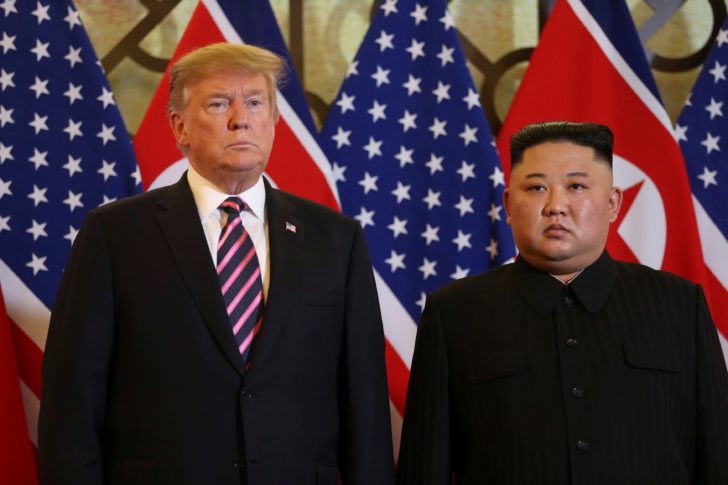 U.S. President Donald Trump meets with North Korean leader Kim Jong Un in Hanoi