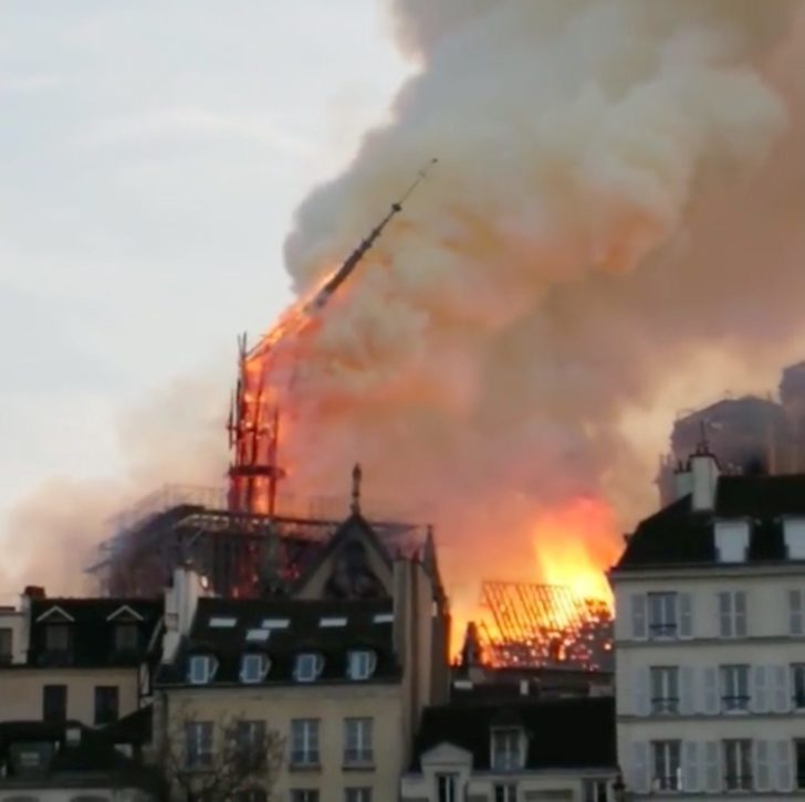 Fire at Notre Dame Cathedral in Paris