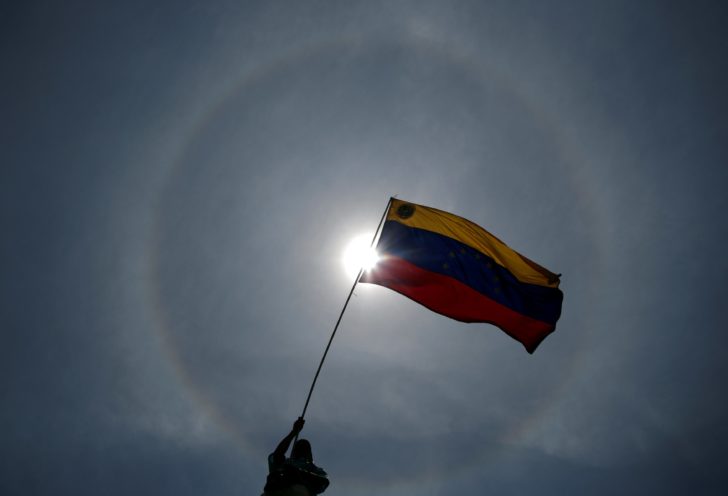 Rally against the government of Venezuela's President Maduro and to commemorate May Day in Caracas