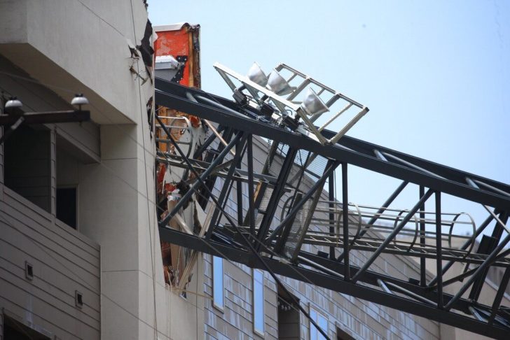 APTOPIX Crane Collapse Texas