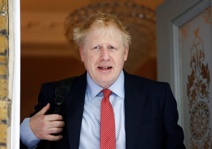 PM hopeful Boris Johnson leaves his home in London