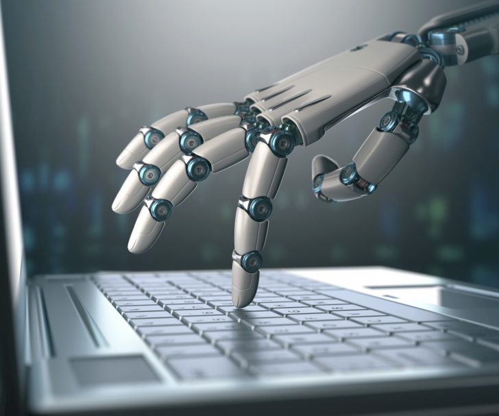 Robotic hand using a laptop computer