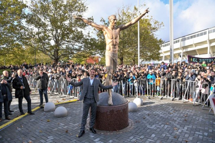 FBL-SWE-CELEBRITY-STATUE-ZLATAN-MLS