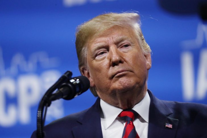 FILE PHOTO: U.S. President Trump attends International Association of Chiefs of Police annual conference and expo in Chicago