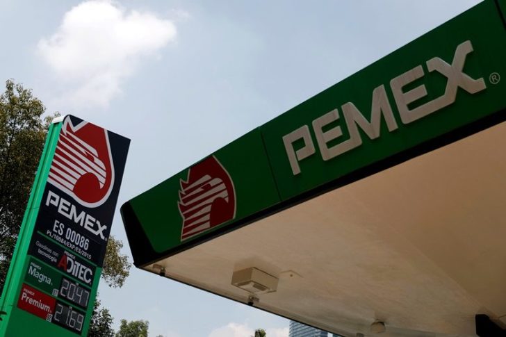 FILE PHOTO: A Pemex gas station is seen in Mexico City