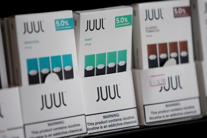 FILE PHOTO: Juul brand vape cartridges are pictured for sale at a shop in Atlanta Juul