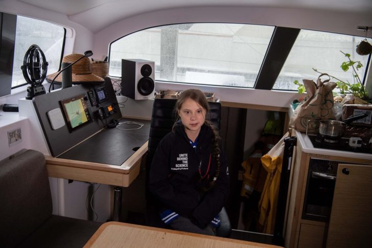 Greta Thunberg begins sail back across Atlantic, heading to climate summit