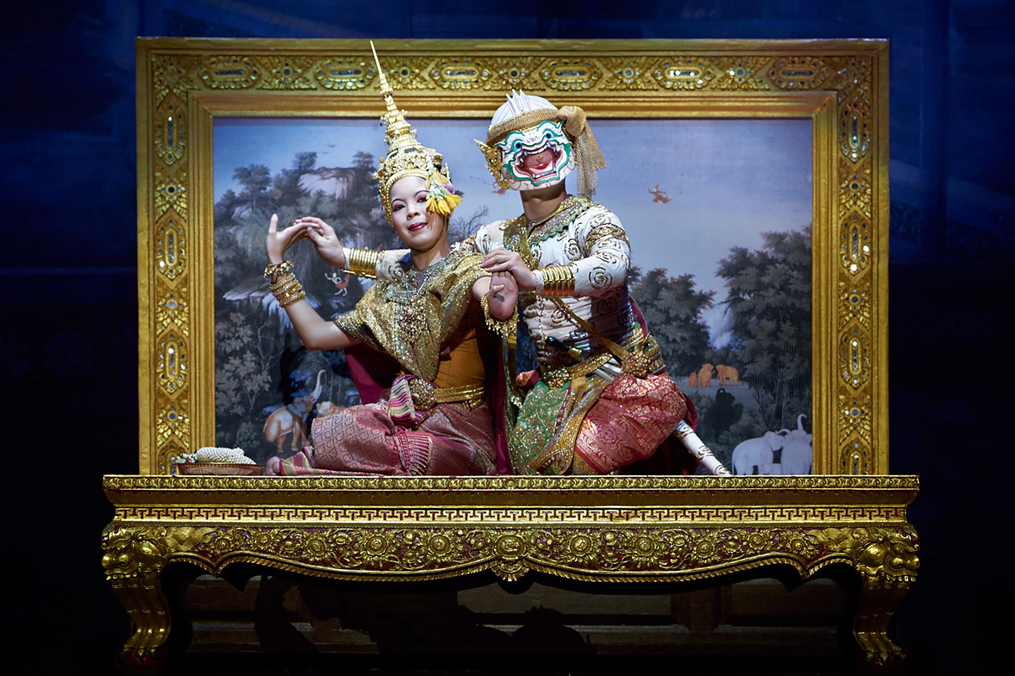 หนุมานพบนางบุษมาลีในเมืองมายันร้าง