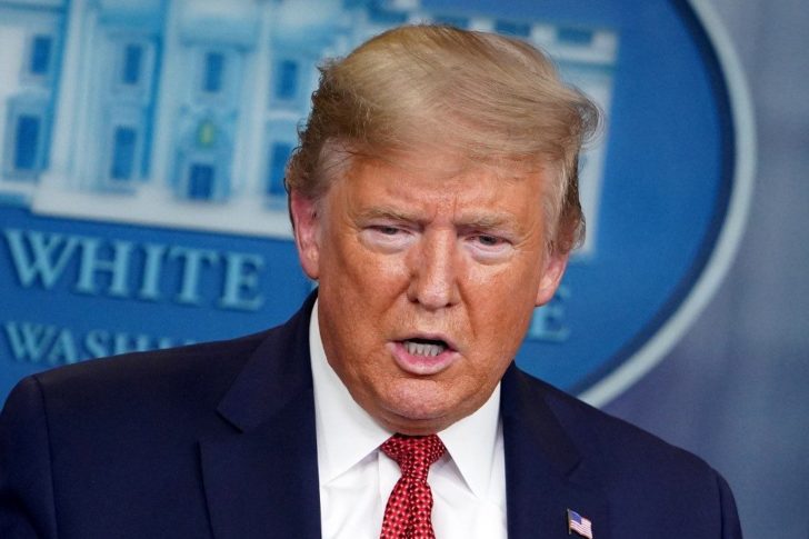 US President Donald Trump holds coronavirus briefing at the White House