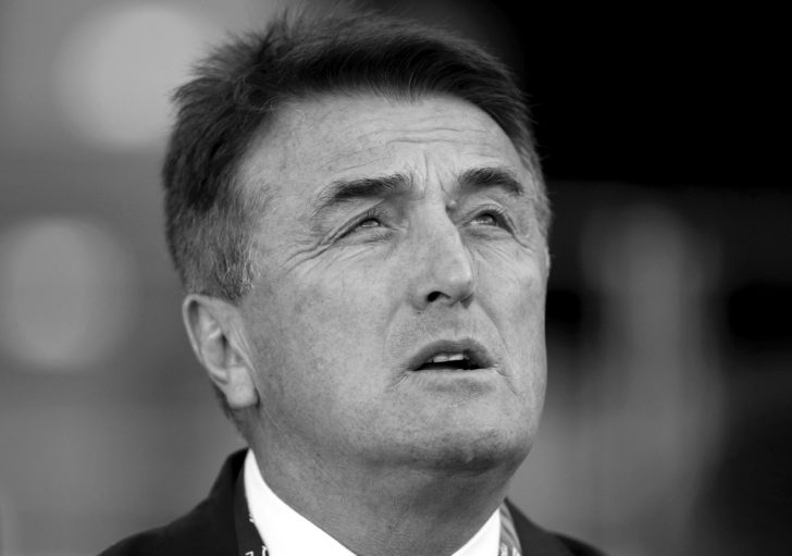 FILE PHOTO: Former Serbia coach Radomir Antic is seen during a 2010 World Cup Group D soccer match against Germany