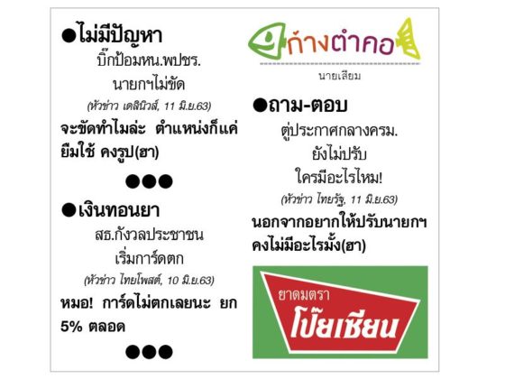 ก้างตำคอ วันที่ 12 มิถุนายน 2563 : โดย นายเสียม