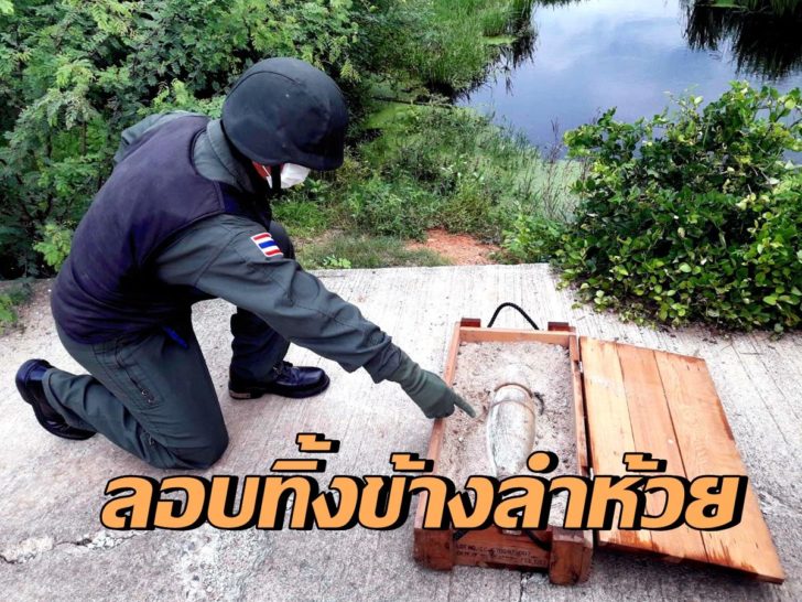 เก็บกู้ลูกปืนริมลำหวย