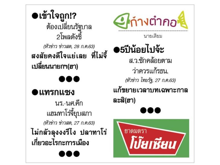 ก้างตำคอ วันที่ 29 กรกฎาคม 2563 : โดย นายเสียม