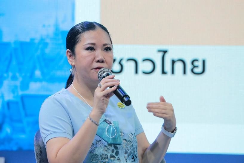 น.ส.ฐาปนีย์ เกียรติไพบูลย์ รองผู้ว่าการด้านสินค้าและธุรกิจท่องเที่ยว การท่องเที่ยวแห่งประเทศไทย (ททท.) สร้างความมั่นใจเที่ยวไทยด้วยมาตรฐานความปลอดภัยด้านสุขอนามัย (Amazing Thailand Safety and Health Administration : SHA)
