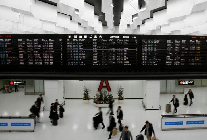 FILE PHOTO: A general view shows the arrival hall of Narita International airport terminal 2 in Narita