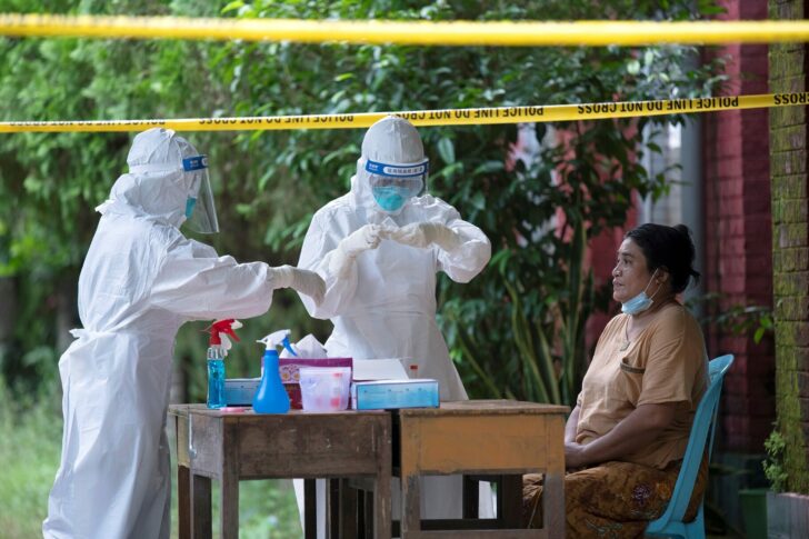 Quarantine centre amid COVID-19 in Yangon