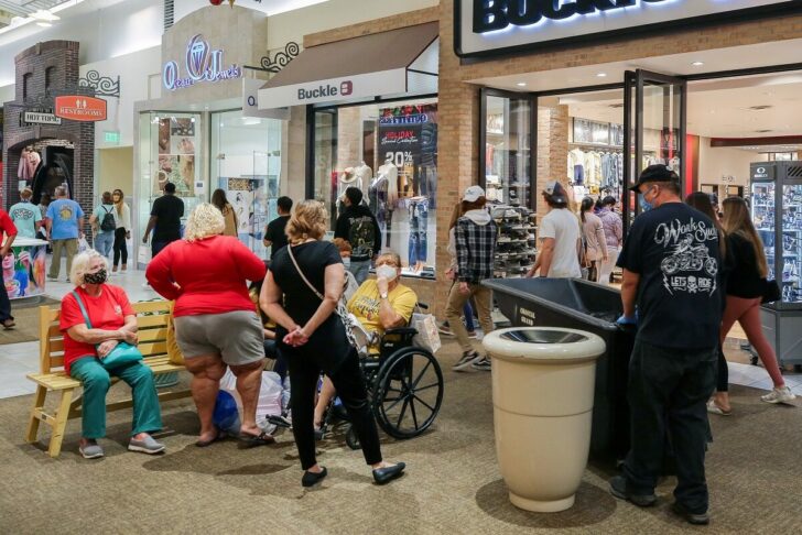 People shop on Black Friday in Myrtle Beach, South Carolina