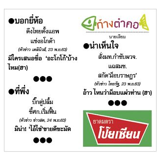 ก้างตำคอ วันที่ 25 พฤศจิกายน 2563 : โดย นายเสียม
