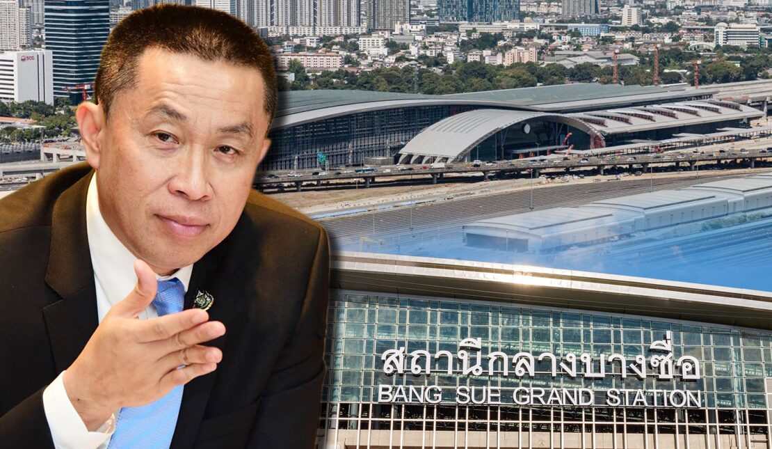 ‘ศักดิ์สยาม’อัพเดต สถานีกลางบางซื่อ จ่อวิ่งรถไฟฟ้าสายสีแดง
