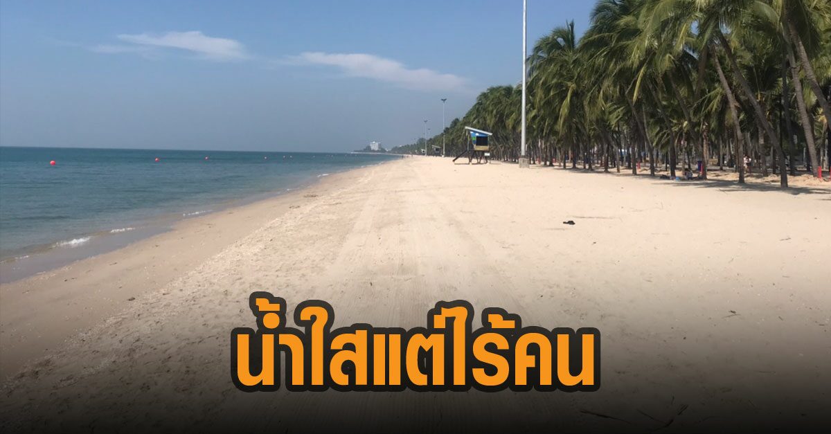 ทะเลบางแสนใสแจ๋ว แต่ไร้คนเที่ยว เหตุโควิด-19 ระบาดทำชลบุรี เป็นพื้นที่สีแดง ทะเลบางแสนใสแจ๋ว แต่ไร้คนเที่ยว เหตุโควิด-19 ระบาดทำชลบุรี เป็นพื้นที่สีแดง