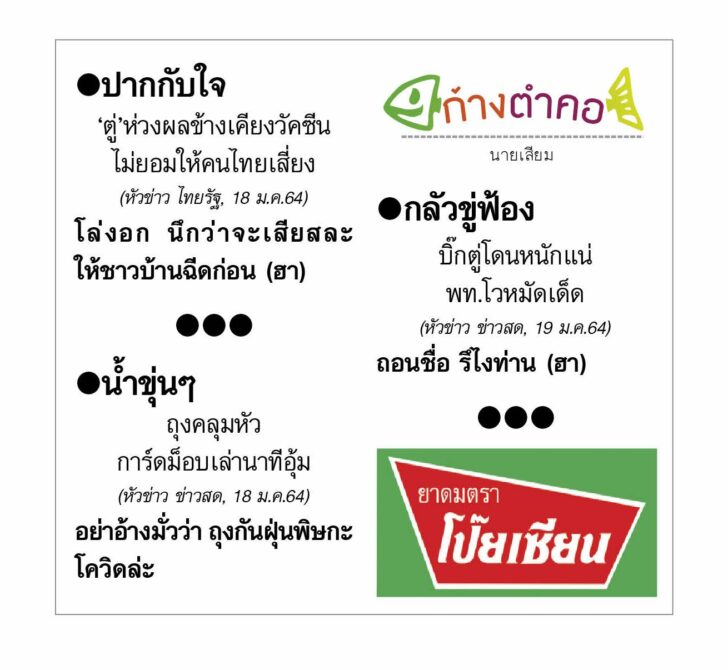 ก้างตำคอ วันที่ 20 มกราคม 2564