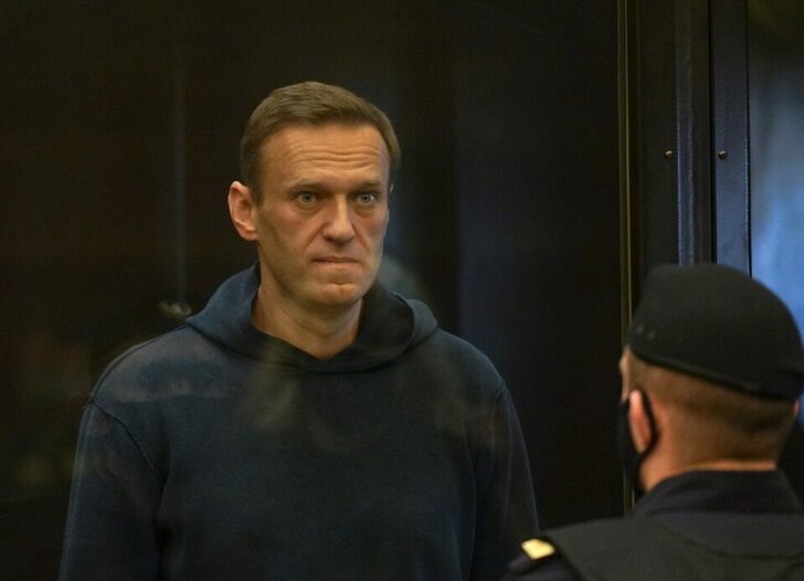 Russian opposition leader Navalny attends a court hearing in Moscow