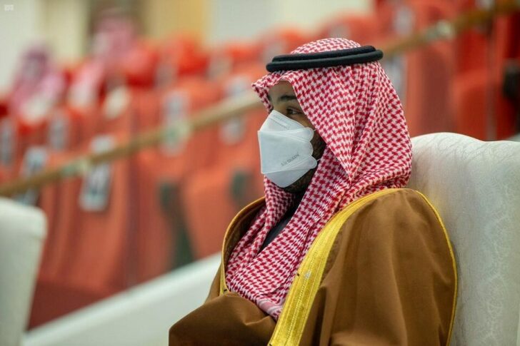 Saudi Crown Prince, Mohammed bin Salman attends the Saudi Cup at King Abdulaziz Racetrack in Riyadh