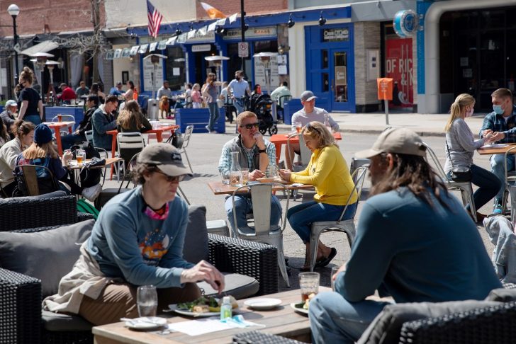 FILE PHOTO: Restaurants amid COVID-19 restrictions easing, in Ann Arbor