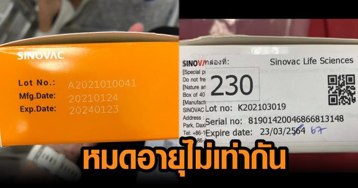 ภาพนำ ซิโนแวค หมดอายุ