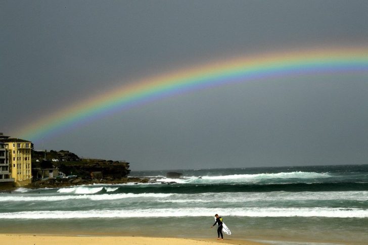 AUSTRALIA-WEATHER-RAINBOW