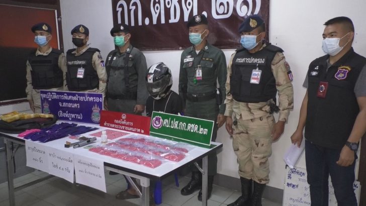 สกลนคร150564รวบหนมบกไบคของกลางยาบาเกอบสองหมนเมดพรอมไอซและอาวธปน_2