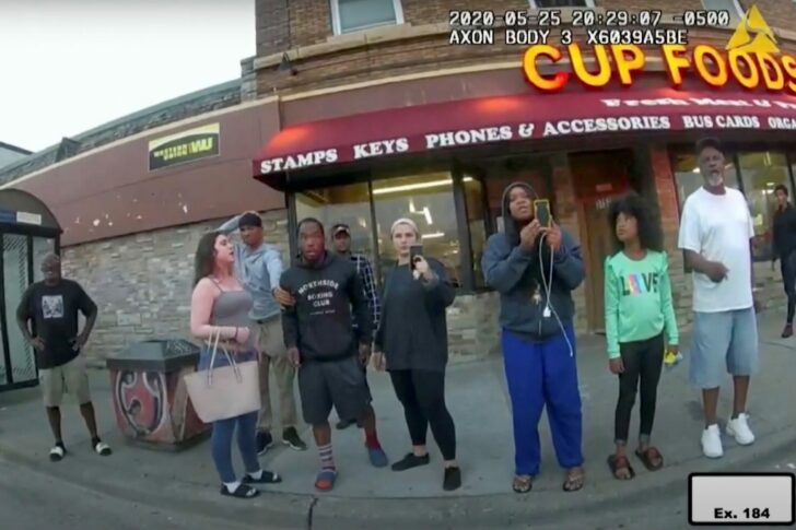 Darnella Frazier uses her mobile phone to record the arrest of George Floyd in Minneapolis