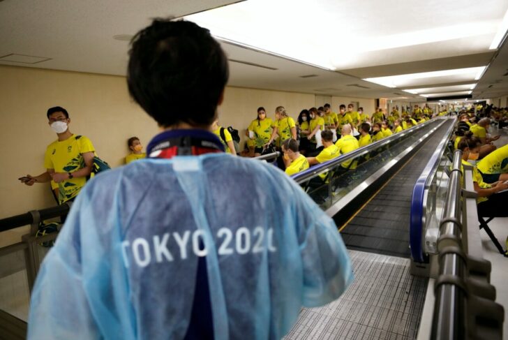 FILE PHOTO: Australia's Olympic team arrives in Japan for Tokyo 2020