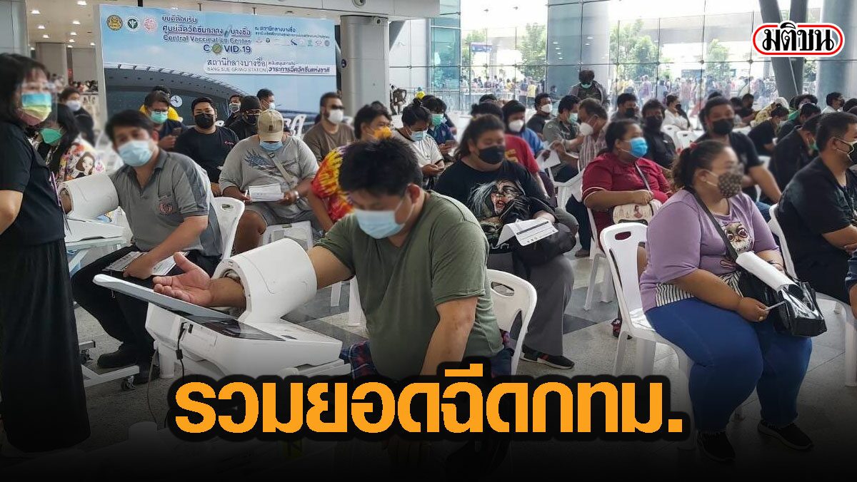 เผย สถิติกทม.ฉีดวัคซีนรวมเข็ม1-เข็ม2 แล้วกว่า 5.55 ล้านโดส