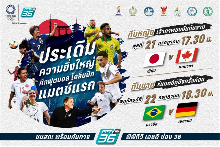 Tokyo Olympic Football-pptv แนวนอน