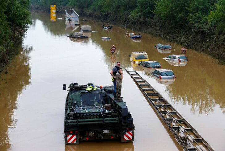Aftermath of heavy rainfalls in Germany