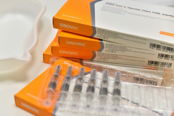 The Sinovac vaccine is pictured at StarMed Specialist Centre, a private medical centre, in Singapore