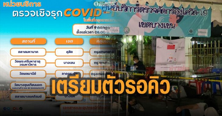 กทม.เปิดจุดตรวจโควิดฟรี-9-ก.ค.