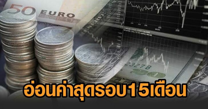 บาทอ่อนค่าสุดรอบ 15 เดือน
