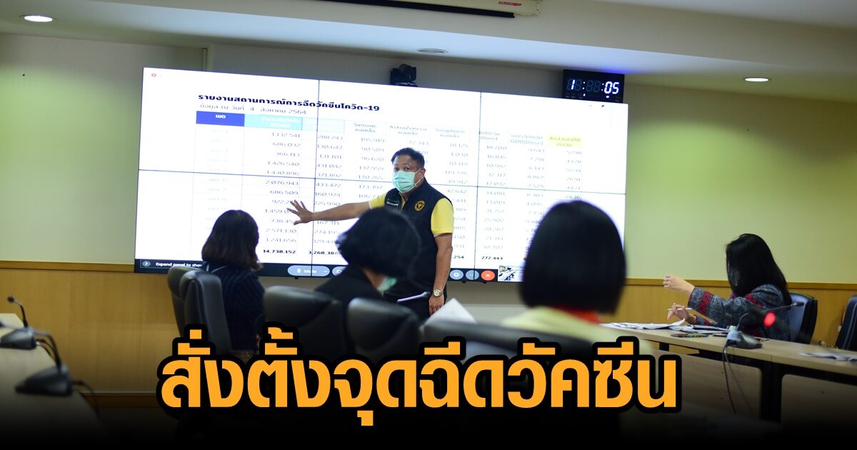 ปลัด สธ.สั่งตั้งจุดฉีดวัคซีนใน รพ.สต. 12 เขตสุขภาพ ตั้งเป้าไม่น้อยกว่า 3.5 แสนโดสต่อวัน