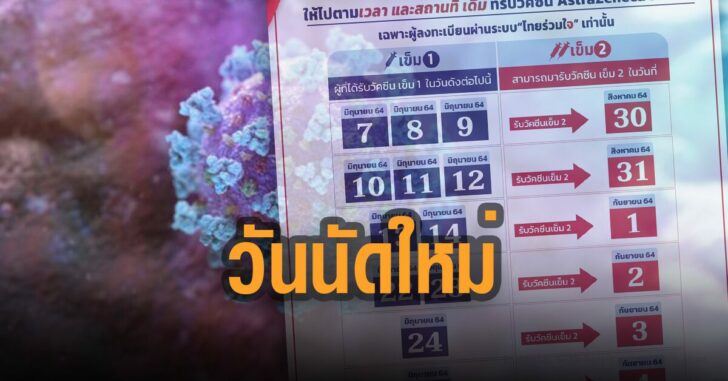 กทม.เปิดวันนัดฉีดวัคซีนใหม่