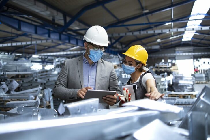 Industrial health measures during corona virus pandemic.