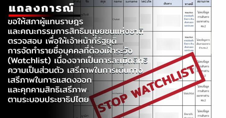 แถลงการณ์-หยุดทำ-วอทช์ลิสตน์